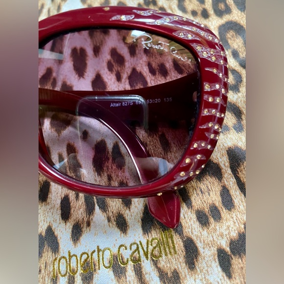 💥Roberto Cavalli Red Swarovski Crystal Embellished Altair Sunglasses💥 NIB - Picture 8 of 14